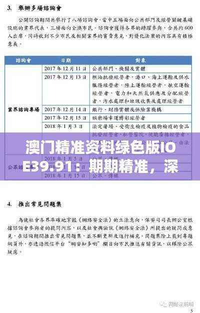 澳门精准资料绿色版IOE39.91:期期精准,深度解析安全策略